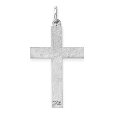 Sterling Silver Laser Cut Cross Pendant – view 5