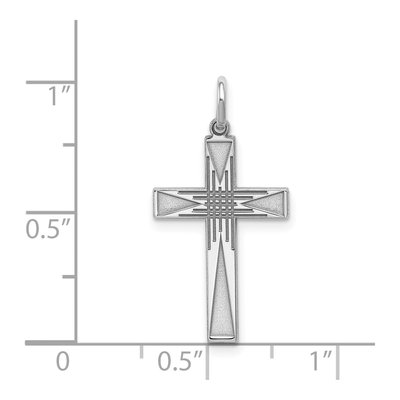 Sterling Silver Laser Cut Cross Pendant – view 4