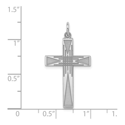 Sterling Silver Laser Cut Cross Pendant – view 4