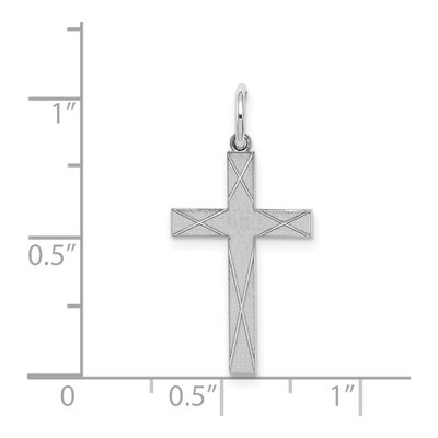 Sterling Silver Laser Cut Cross Pendant – view 4