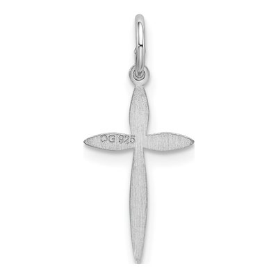 Sterling Silver Laser Cut Cross Pendant – view 4