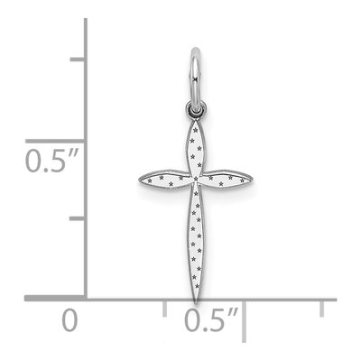 Sterling Silver Laser Cut Cross Pendant – view 5