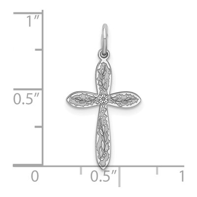 Sterling Silver Laser Cut Cross Pendant – view 5