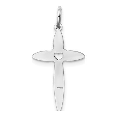 Sterling Silver Laser Cut Cross Pendant – view 5