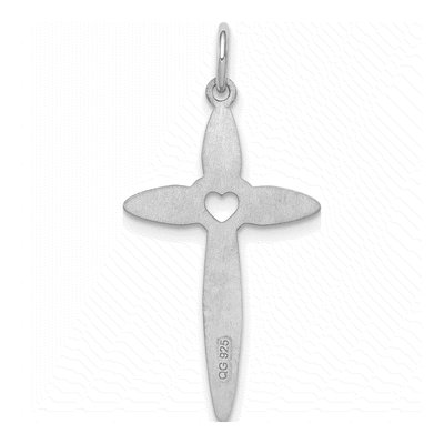 Sterling Silver Laser Cut Cross Pendant – view 5