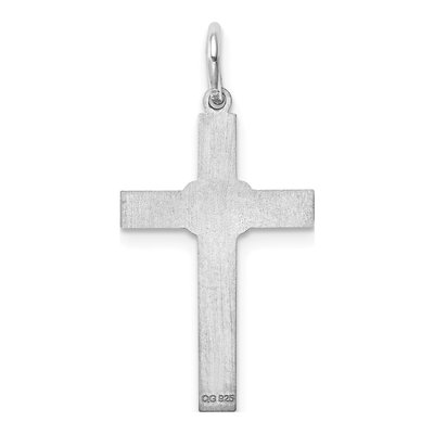 Sterling Silver Laser Cut Cross Pendant – view 5