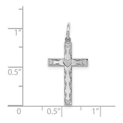 Sterling Silver Laser Cut Cross Pendant – view 4