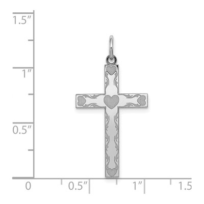 Sterling Silver Laser Cut Cross Pendant – view 4
