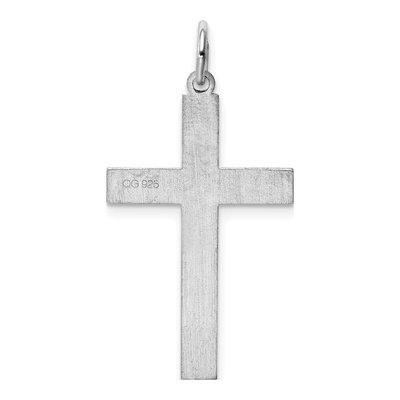 Sterling Silver Laser Cut Cross Pendant – view 5