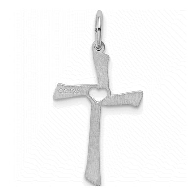 Sterling Silver Laser Cut Cross Pendant – view 5