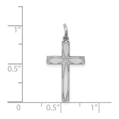 Sterling Silver Laser Cut Cross Pendant – view 4