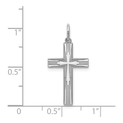 Sterling Silver Laser Cut Cross Pendant – view 4