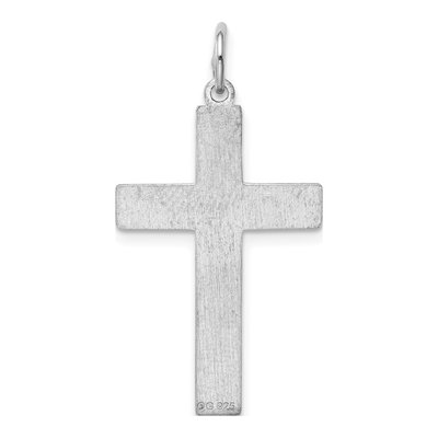 Sterling Silver Laser Cut Cross Pendant – view 5