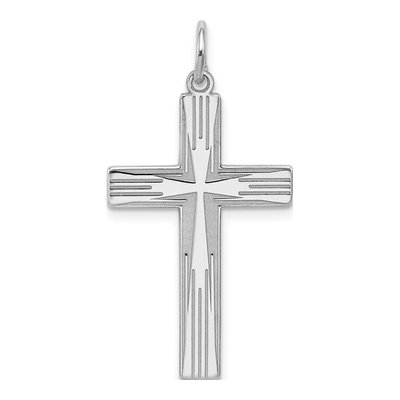 Sterling Silver Laser Cut Cross Pendant