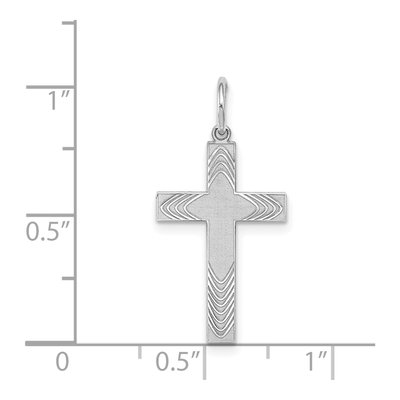 Sterling Silver Laser Cut Cross Pendant – view 4