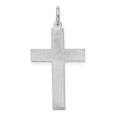 Sterling Silver Laser Cut Cross Pendant – view 5