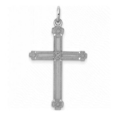 Sterling Silver Laser-Cut Cross Pendant