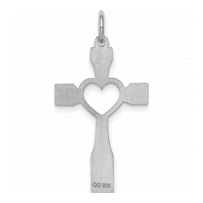 Sterling Silver Laser Cut Cross Pendant – view 5