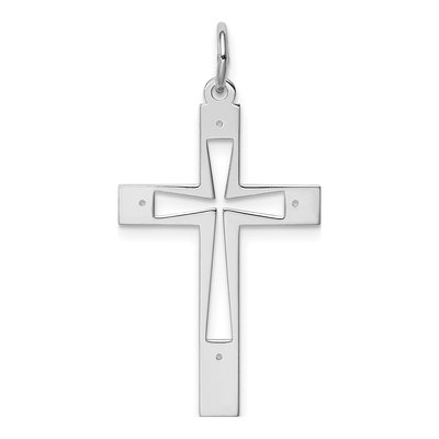 Sterling Silver Laser Cut Cross Pendant