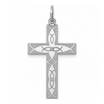 Sterling Silver Laser Cut Cross Pendant