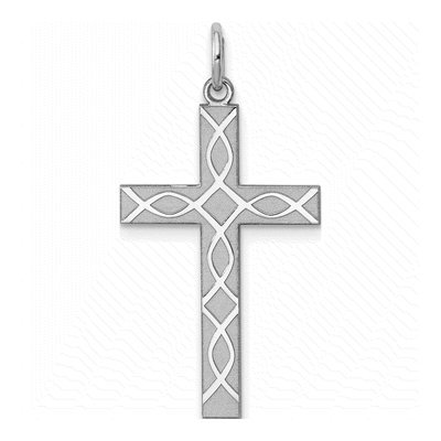 Sterling Silver Laser Cut Cross Pendant