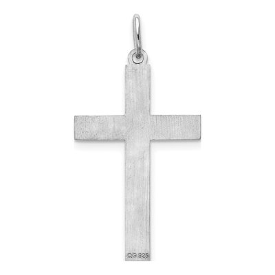 Sterling Silver Laser Cut Cross Pendant – view 5