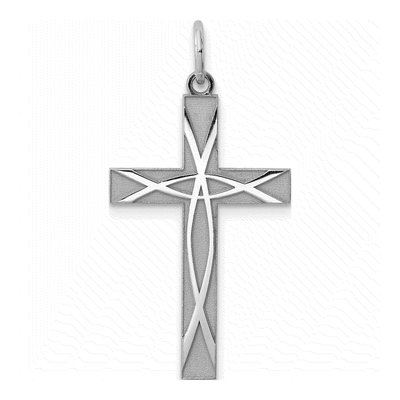 Sterling Silver Laser Cut Cross Pendant
