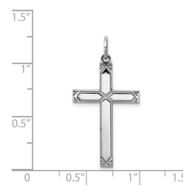 Sterling Silver Laser Cut Cross Pendant – view 4