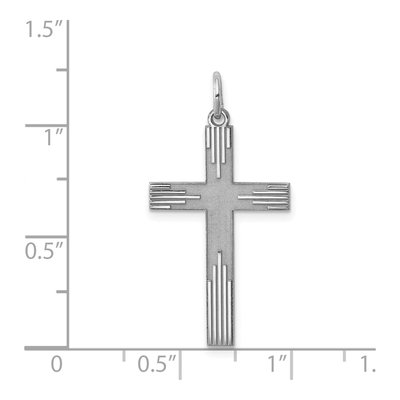 Sterling Silver Laser Cut Cross Pendant – view 4