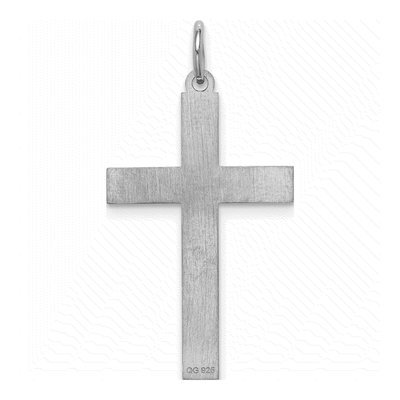 Sterling Silver Laser Cut Cross Pendant – view 5