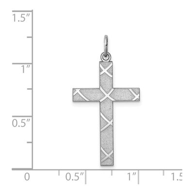 Sterling Silver Laser Cut Cross Pendant – view 4