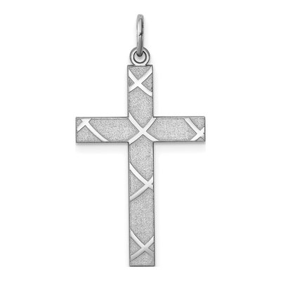 Sterling Silver Laser Cut Cross Pendant