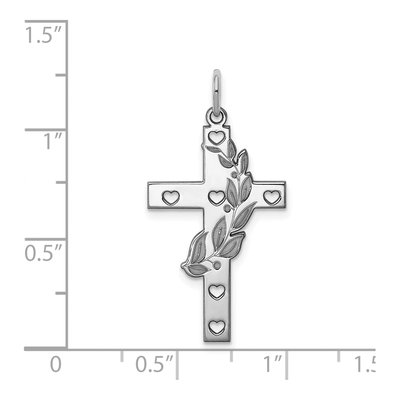 Sterling Silver Laser Cut Cross Pendant – view 4