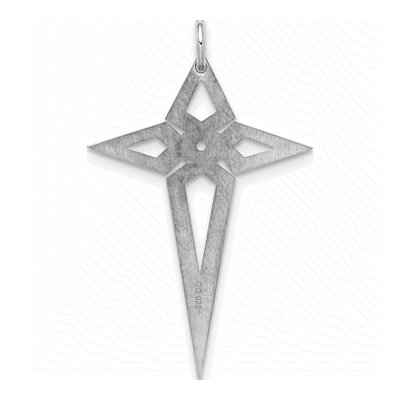 Sterling Silver Laser Cut Cross Pendant – view 5