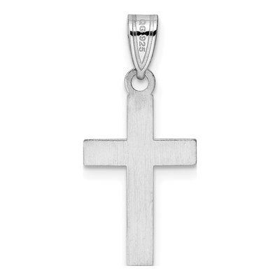 Sterling Silver Pink Enamel Heart Cross Charm – view 5