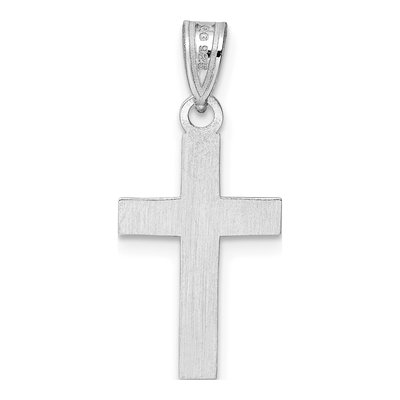 Sterling Silver Black Enamel Cross Charm – view 4