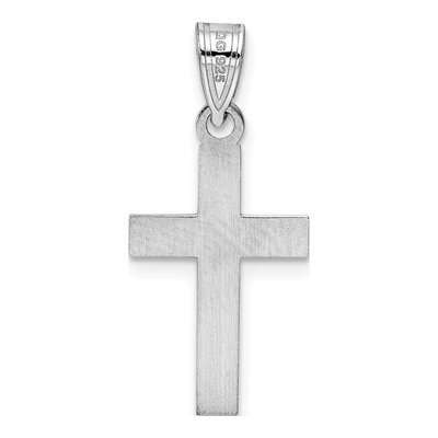 Sterling Silver Blue Enamel Cross Pendant – view 5