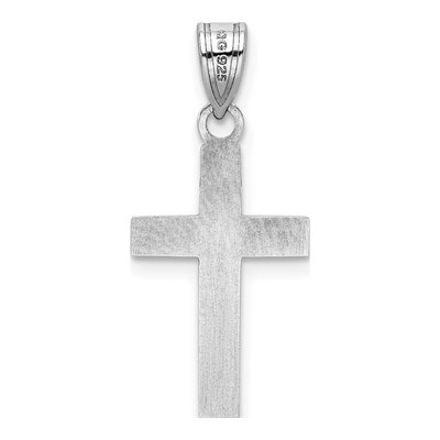 Sterling Silver Black Enamel Cross Charm – view 4