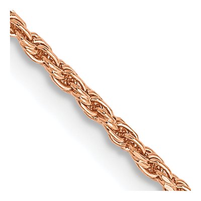 14K Rose Gold 1.5mm Diamond-Cut 30-inch Rope Chain