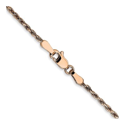 14K Rose Gold 1.8mm Diamond-Cut Rope Chain – view 4