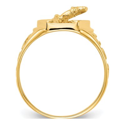 Men's 14K Yellow Gold Horseshoe Ring – view 3