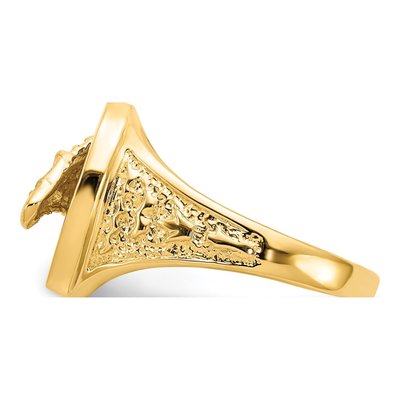 Men's 14K Yellow Gold Horseshoe Ring – view 5