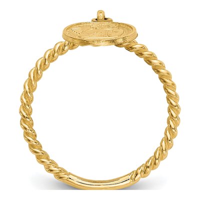 14K Yellow Gold Angel Baby Ring – view 3