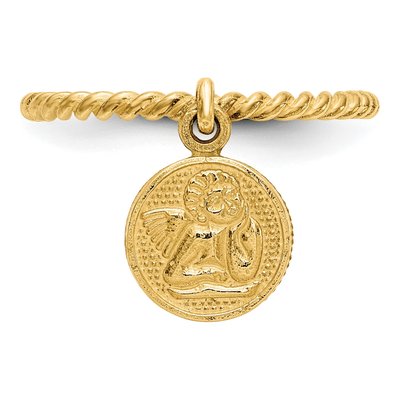 14K Yellow Gold Angel Baby Ring – view 6