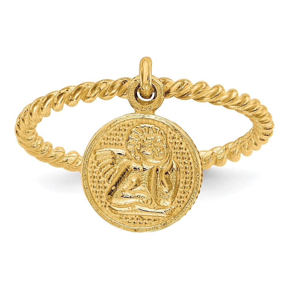 14K Yellow Gold Angel Baby Ring