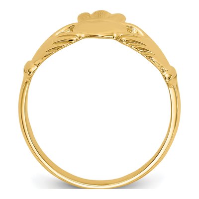 14K Yellow Gold Claddagh Ring – view 3