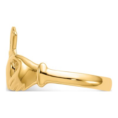 14K Yellow Gold Claddagh Ring – view 5