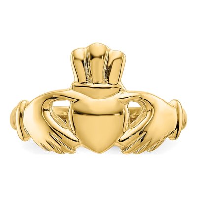 14K Yellow Gold Claddagh Ring – view 6