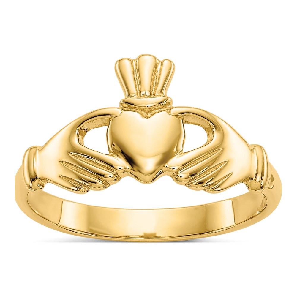 14K Yellow Gold Claddagh Ring
