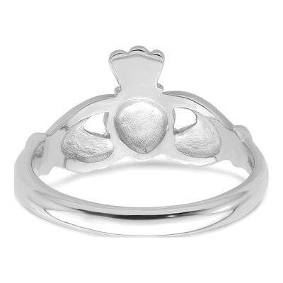 14K White Gold Claddagh Ring – view 4